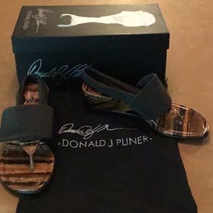 Donald J Pliner Expresso Mesh Elastic Wedge Sandal